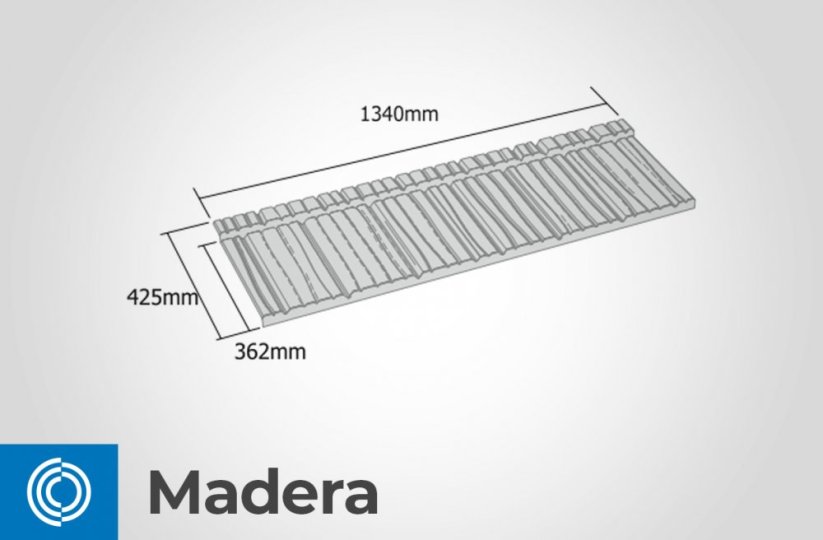 Plechová modulová krytina Lindab ROCA Madera