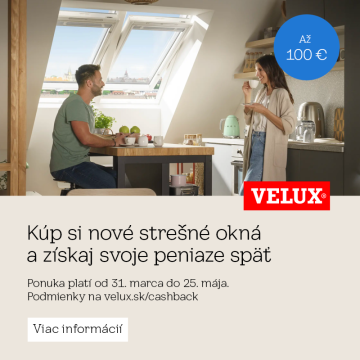 💶 Získajte až 100 € späť za nákup vybraných strešných okien VELUX.