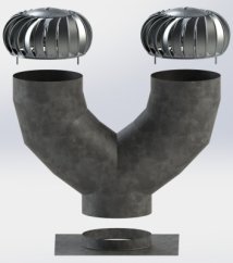Ventilačná turbína Lomanco TIB14+P14-50+ZP14 základňa SET pre ploché strechy