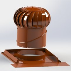 Ventilačná turbína Lomanco BIB12c Set + univerzálna základňa pre šikmé strechy