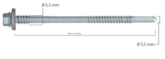 Skrutka 175-5,5-6,3 zw6 RAL 7016 (R100) - 100 ks