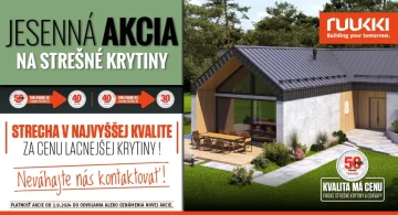 Jesenná AKCIA na strešné krytiny Ruukki - strecha v najvyššej kvalite za cenu lacnejšej krytiny!