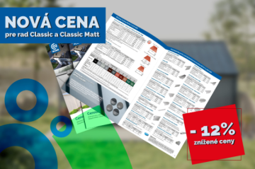 Zníženie cien na krytiny ROVA Classic a Classic Matt až o 12%