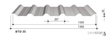 Trapézový plech Balex Metal T-35 pozink, hr. 0,7 mm