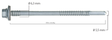 Skrutka 175-5,5-6,3 zw6 RAL 7016 (R100) - 100 ks