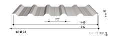 Trapézový plech Balex Metal T-35 hr. 0,7 mm pozink