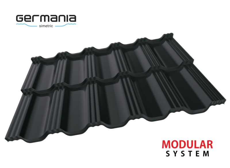Modulová plechová strešná krytina Blachotrapez GERMANIA SIMETRIC 30, 1 ks