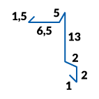 Záveterná lišta Blachotrapez RŠ 31 cm - Obrobka3SK