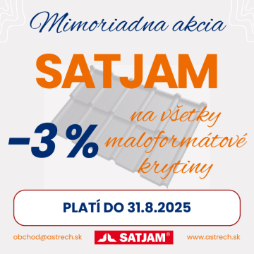 Dodatočná zľava na strešnú Maloformátovú Krytinu Satjam!